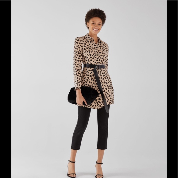 bershka animal print dress